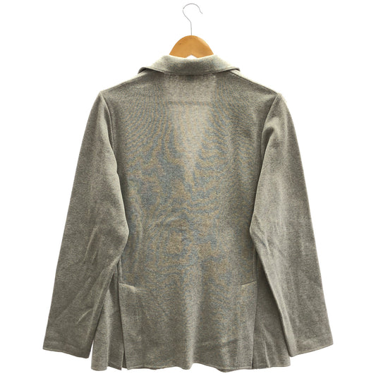LARDINI ラルディーニ JVLJM56J グレー ブートニエール コットン ミラノリブ ソリッドニットジャケット ジャケット