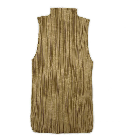 【SALE】 PLEATS PLEASE プリーツプリーズ PP41-JK721 ベージュ チャイニーズ柄モックネックノースリーブトップス トップス