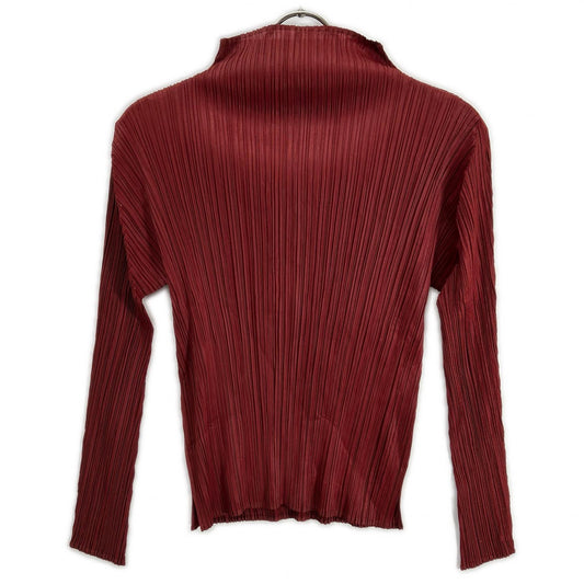 PLEATS PLEASE プリーツプリーズ PP33-JK182 レッド モックネック長袖カットソー トップス