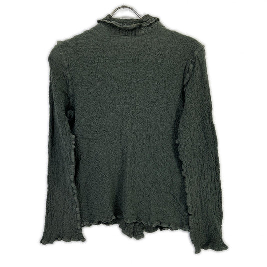 MeISSEYMIYAKE ミーイッセイミヤケ MI54FK408 khaki shrunk-finish two-pocket cardigan tops
