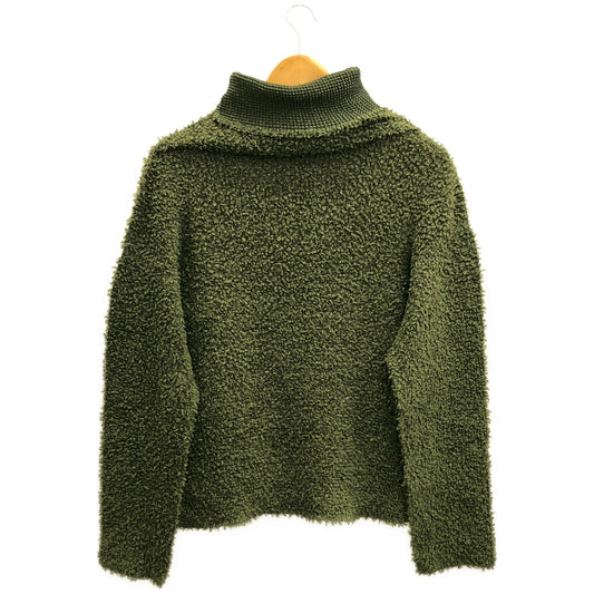 MeISSEYMIYAKE Me Issey Miyake MI33-FJ529 Green shaggy turtleneck top