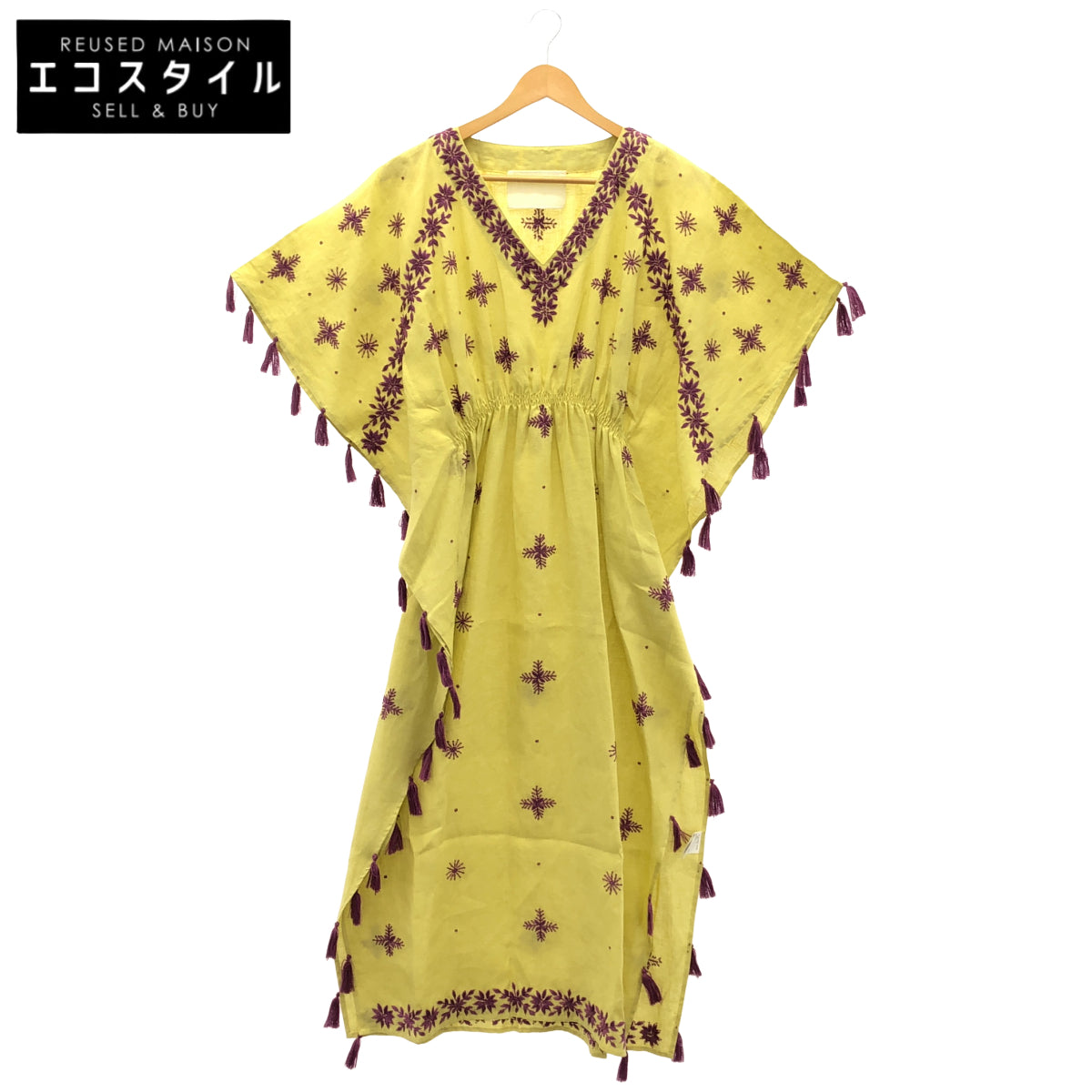 MYLAN マイラン MY20SS-OP002 イエロー リネン100 Tape Embroidery