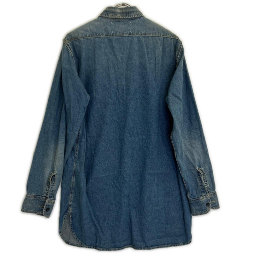 Maison margiela メゾンマルジェラ 【美品/国内正規/24年製】S50DT0042 ヴィンテージ加工 ウォッシュド デニム ロングシャツ トップス