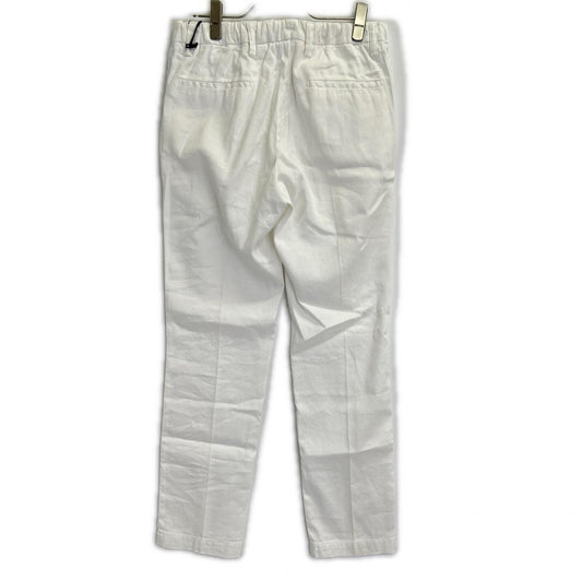 TMT TMT white linen-blend easy straight-leg pants bottoms