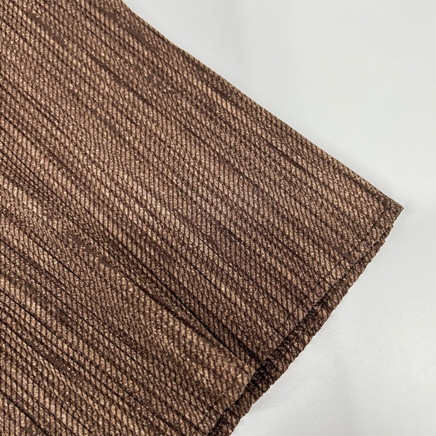 PLEATS PLEASE PP63-JK206 Brown Collared Asymmetrical Long-Sleeve Top Top