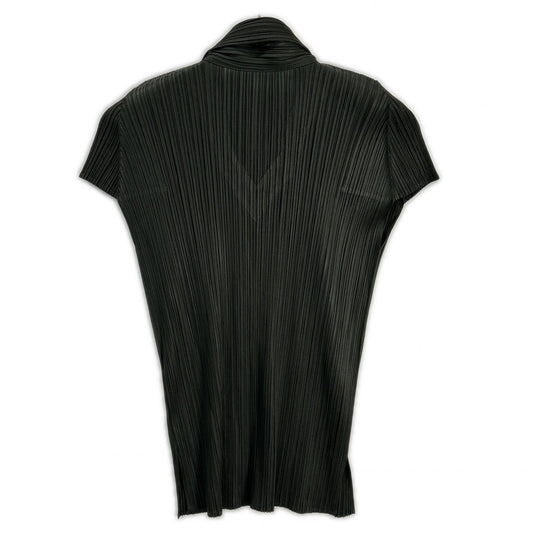 PLEATS PLEASE プリーツプリーズ PP33-JK149 チャコール 襟付きVネック半袖カットソー トップス