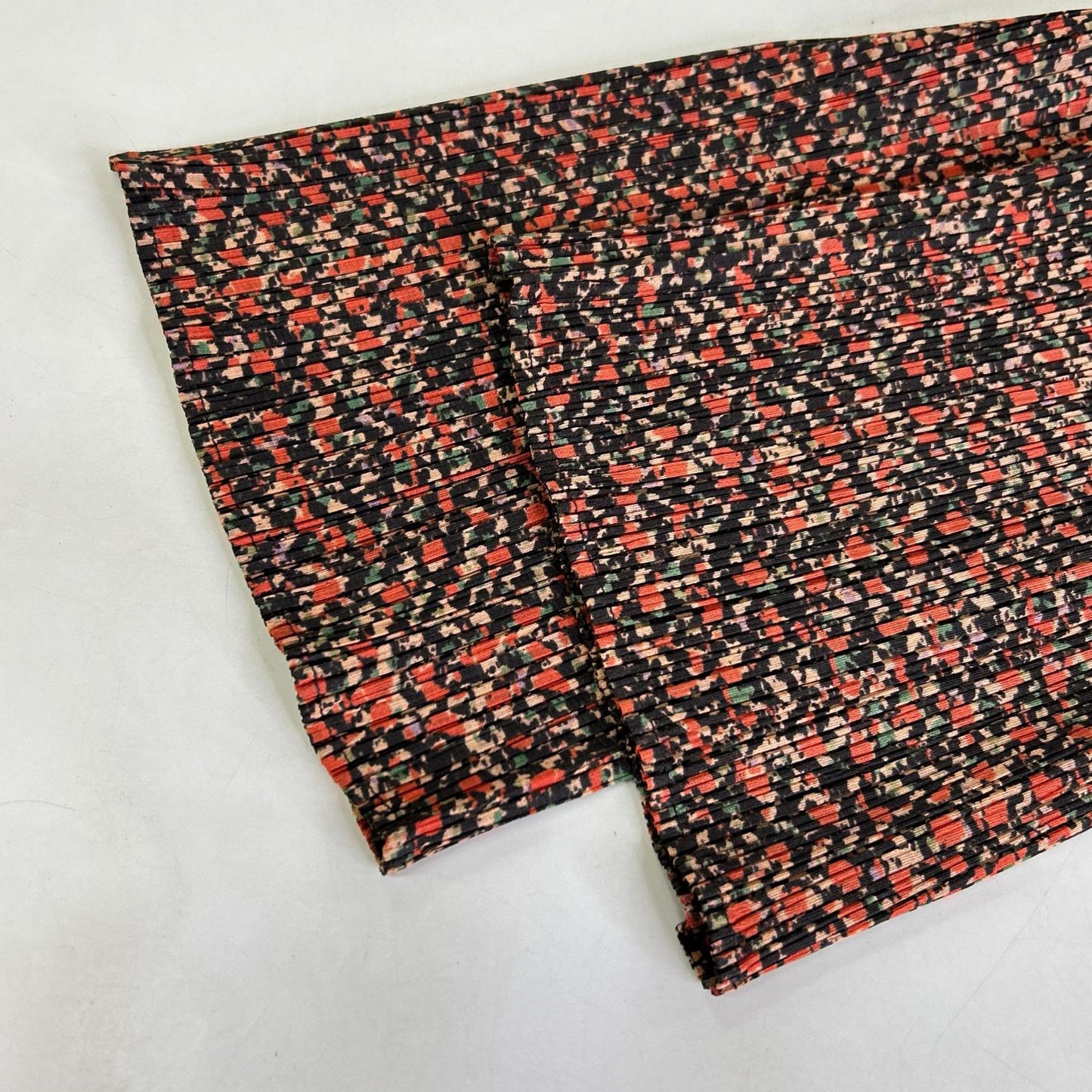 PLEATS PLEASE PP74-JF743 Brown × Orange All-Over-Pattern Flared Pants