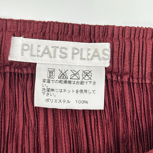 PLEATS PLEASE プリーツプリーズ PP63-JG675 レッド ロングスカート スカート
