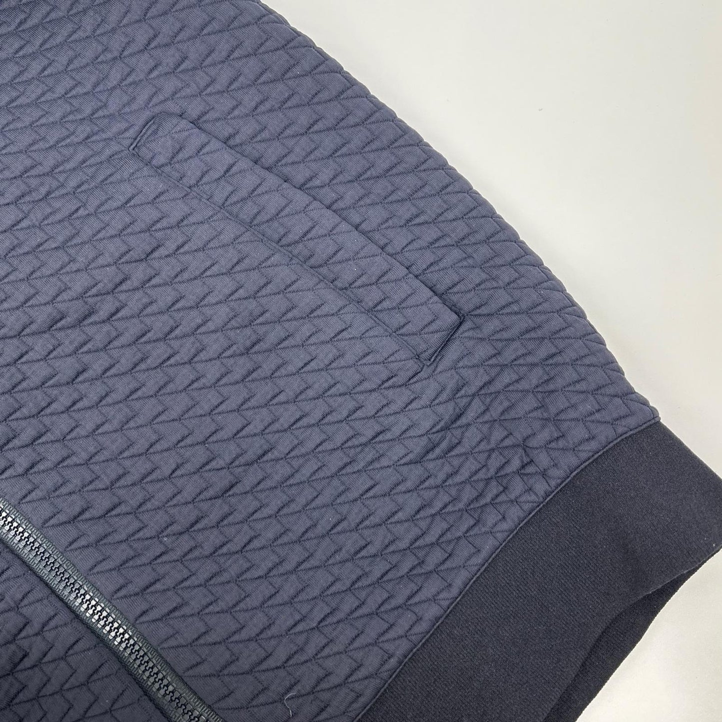 HERNO ヘルノ JC000046U-52087-9200 ネイビー ジャガード織 FELPA ZIP DETTAGLIO PATCH トップス