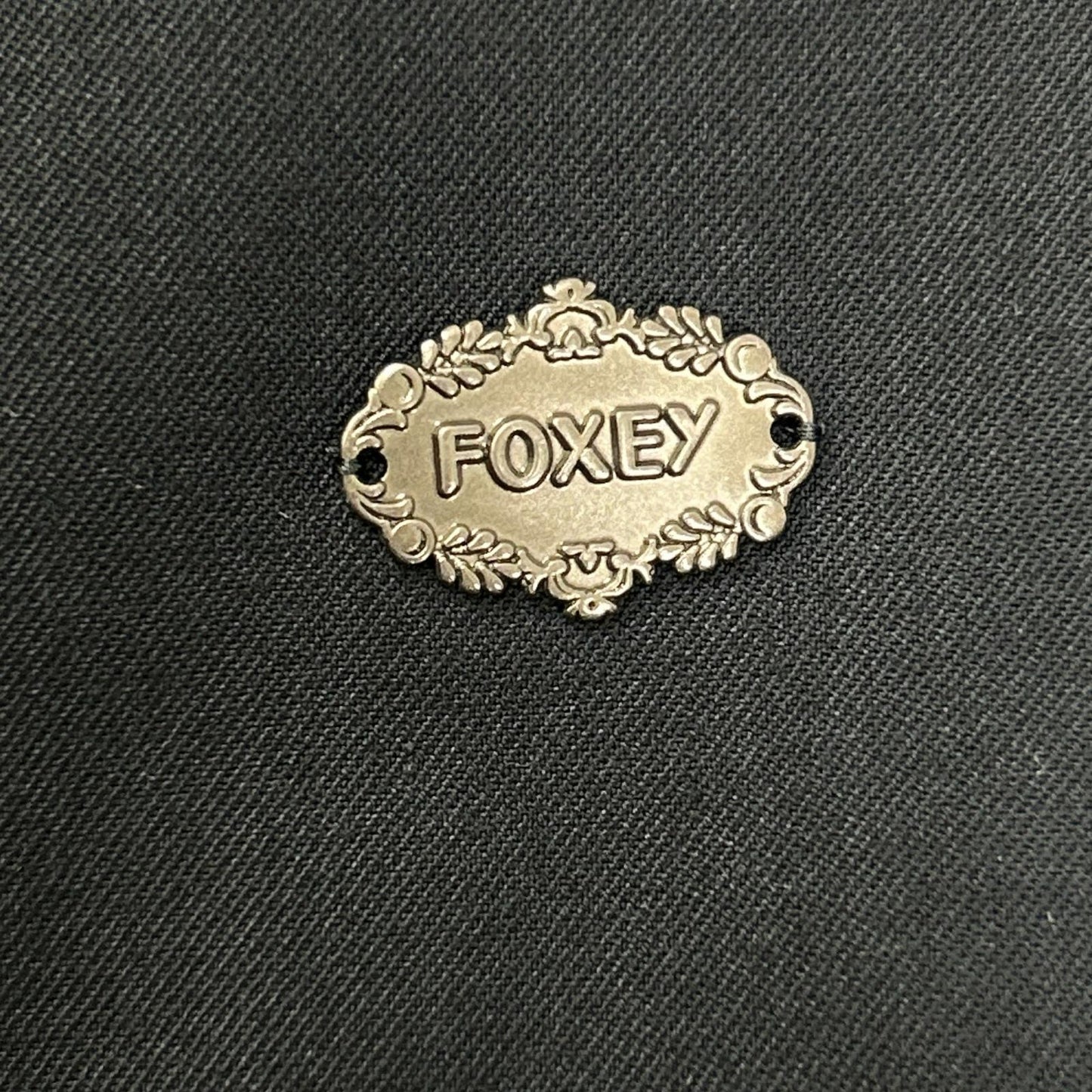 FOXEY NEW YORK フォクシーニューヨーク 33727 ブラック レーヨン混 タキシードコクーンコート コート