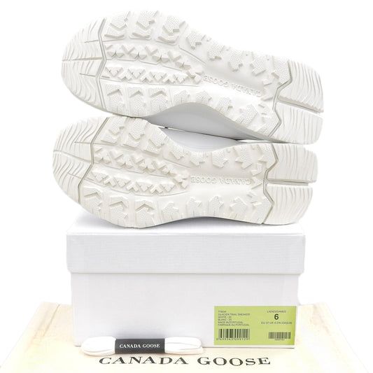 CANADA GOOSE カナダグース 新品同様 Glacier Trail Sneaker グレーシャートレイルスニーカー リップストップナイロン スエード 白 6 7785W シューズ