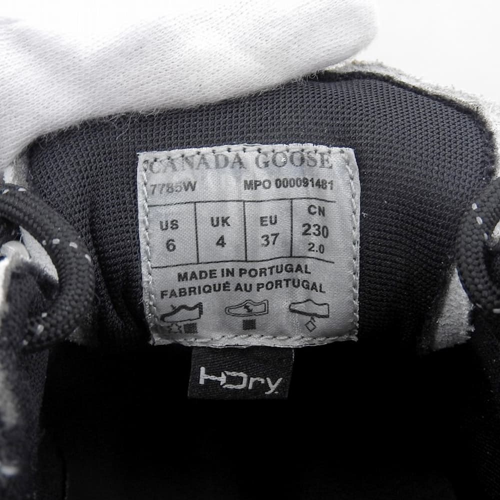 CANADA GOOSE カナダグース 新品同様 Glacier Trail Sneaker グレーシャートレイルスニーカー リップストップナイロン スエード 白 6 7785W シューズ