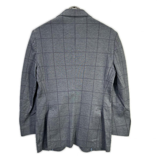 ETRO エトロ グレー チェック柄 NUOVO JERSEY チェック2Bテーラードジャケット ジャケット