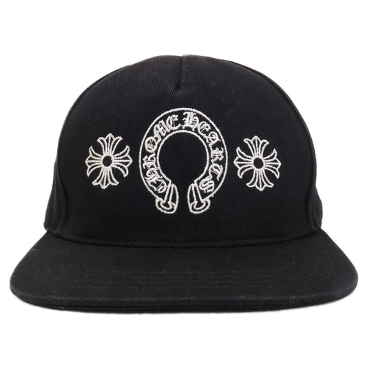 Chrome hearts クロムハーツ 2238-304-2712 925 Horseshoe Cross Baseball Cap/ホースシュー&クロス刺繍 ベースボールキャップ 帽子