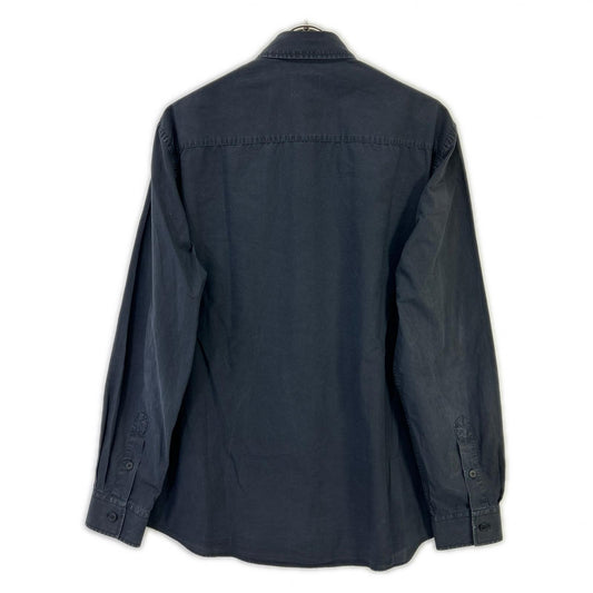 BURBERRY バーバリー 8036118 ブラック コットン ストライプロゴラインデザイン ロングスリーブボタンシャツ トップス