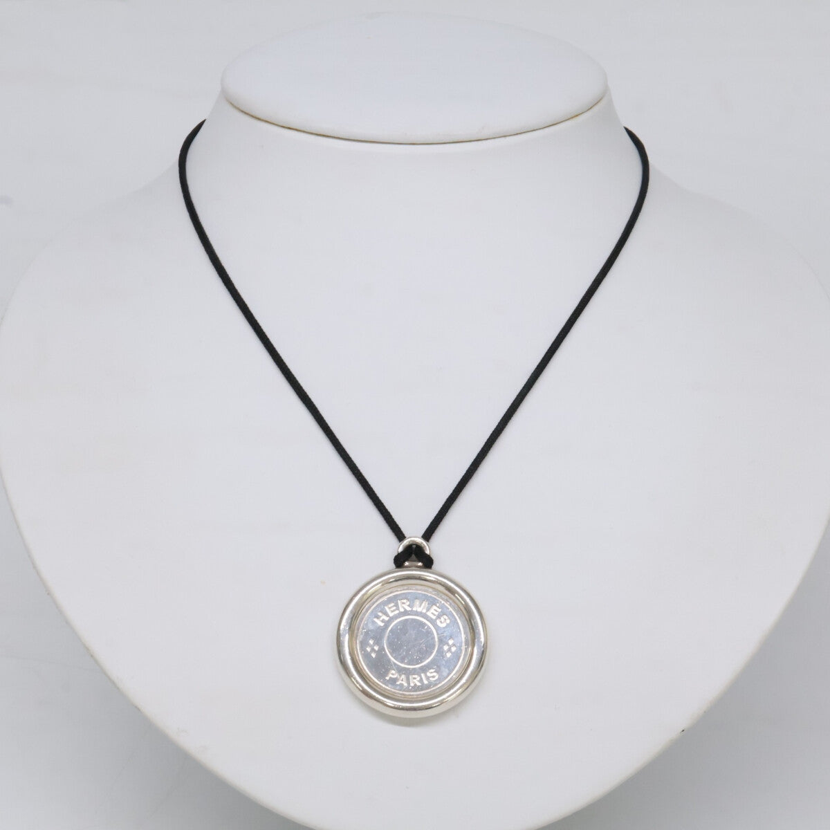 HERMES エルメス 103494B Ag925 セリエ クルドシェル TGM コイン コード ネックレス