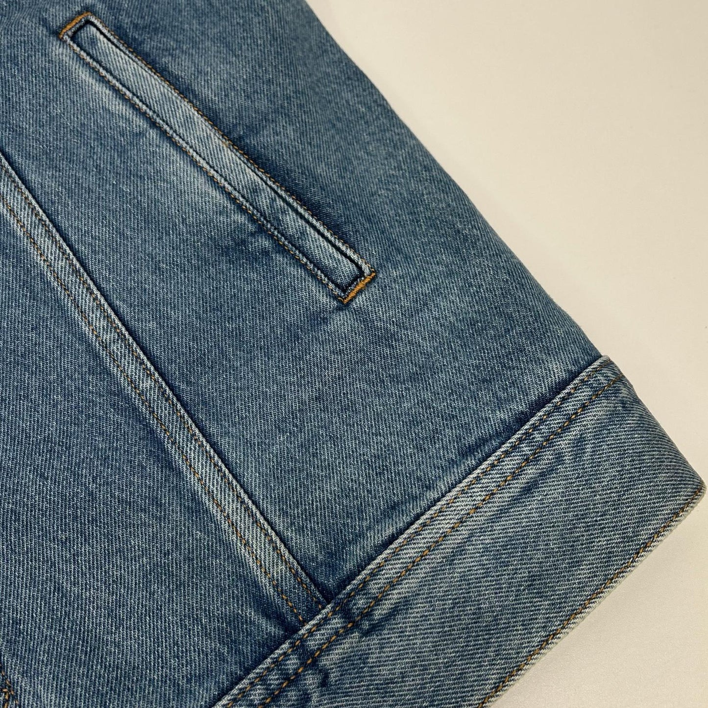 DIESEL A03872 Blue D-BARCY-SM Denim Vest Jacket