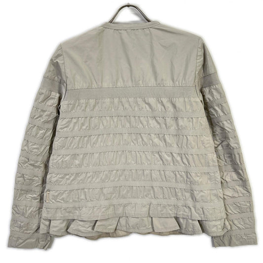 MONCLER モンクレール グレー ナイロン CARMIN ノーカラージャケット ジャケット