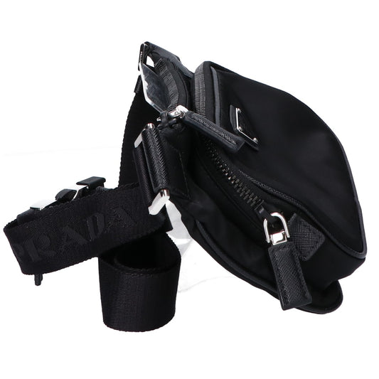 PRADA プラダ 美品 2VH128 Re-Nylon x サフィアーノレザー ショルダーバッグ