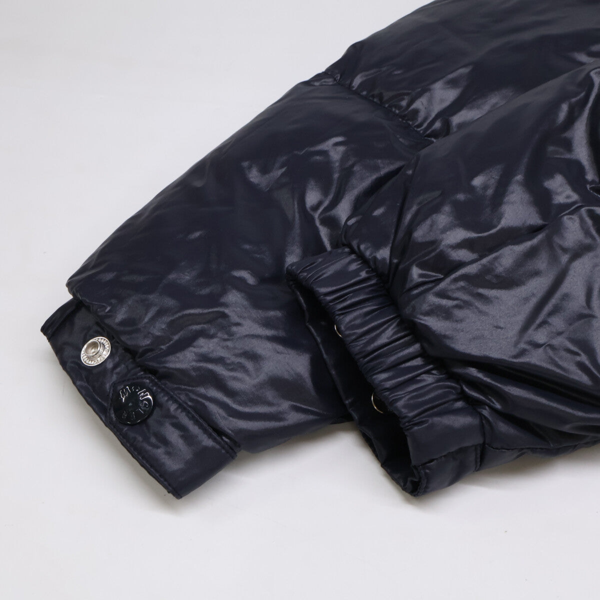 MONCLER Moncler excellent condition CHARTREUSE rubber-logo double-zip down jacket jacket