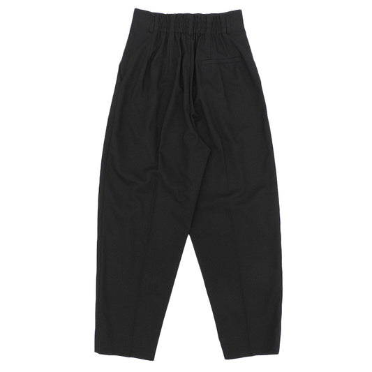 Nala ナラ 美品 レーヨン混 High waist tapered ハイウエストテーパードタックパンツ ボトムス レディース 黒 ブラック S 24AW-LP1 ボトムス
