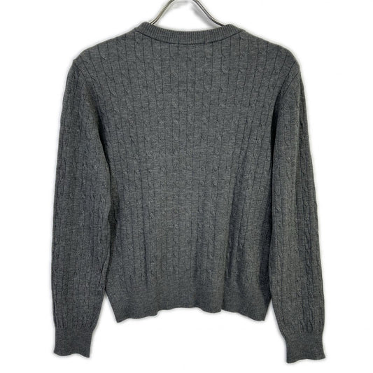BLUE LABEL CRESTBRIDGE ブルーレーベルクレストブリッジ 25年製 グレー レーヨンストレッチケーブルニット トップス