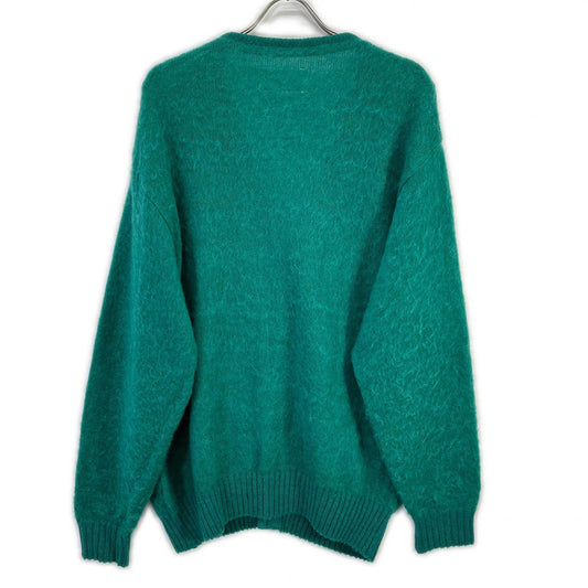 WACKO MARIA Green Wool-Blend MOHAIR KNIT CARDIGAN/Mohair Knit Cardigan Top