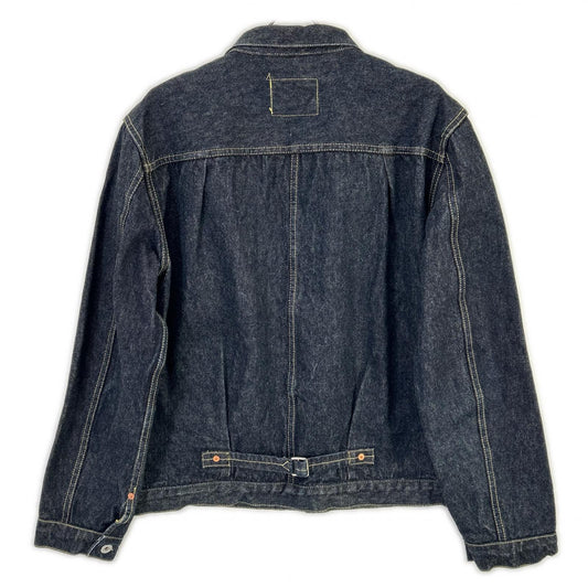 TCB JEANS&CO. New S40's Jacket WW II War Model Indigo Cotton Cinch-Back Laurel Buttons T-Back 14oz Denim Jacket Jacket