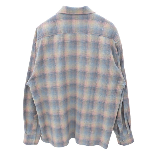 Hide&SeeK ハイドアンドシーク 美品 Flannel Check L/S Shirt コットン トップス メンズ ブルー系×ピンク L HS-010426 トップス
