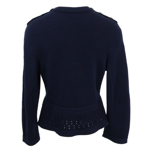 CHANEL Chanel 【Excellent condition/official domestic release】P70314K10008 21C CC-button peplum knit sweater