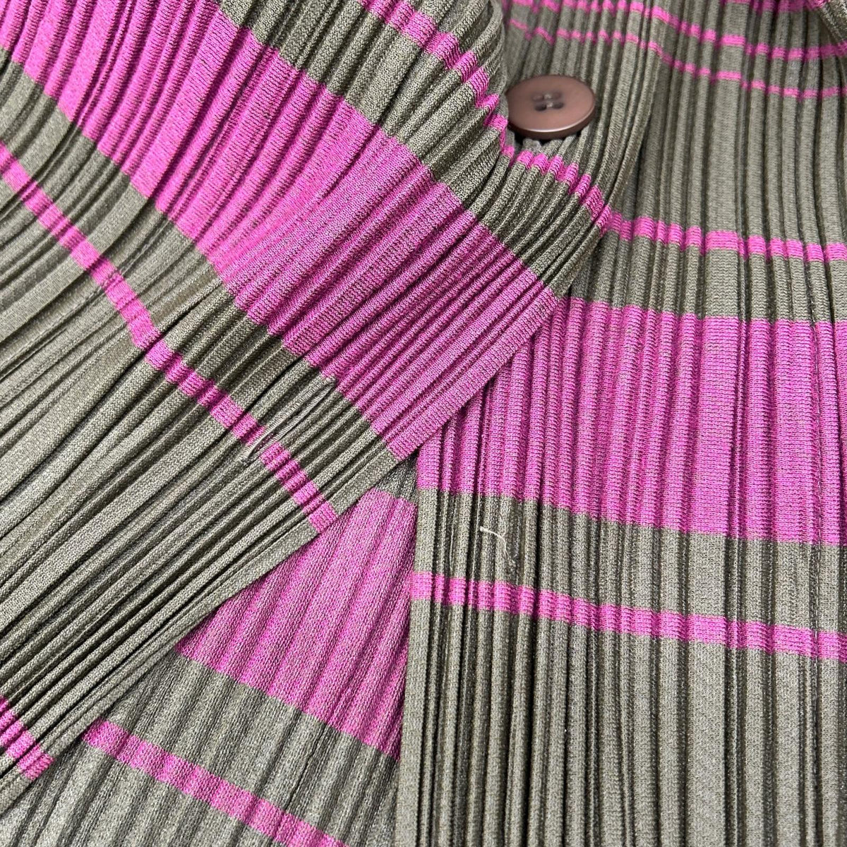 PLEATS PLEASE プリーツプリーズ PP93-JA672 ブラウン×ピンク ロングプリーツカーディガン ワンピース