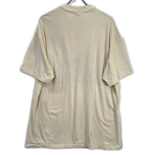 Hanes ヘインズ 90's USA製 アイボリー The Bass Brewery 企業ロゴ プリント Tシャツ コート