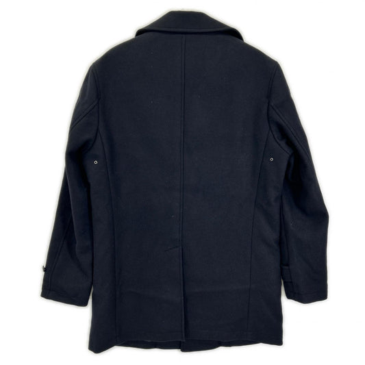 SHIPS シップス 114-45-0077 ネイビー HAMILTON LAMBSWOOL メルトン シングル ロング Pコート コート