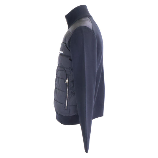 MONCLER モンクレール 【美品】E20919422350 MAGLIONE TRICOT CARDIGAN ロゴプリント ニット/ダウン切替 ジャケット ジャケット
