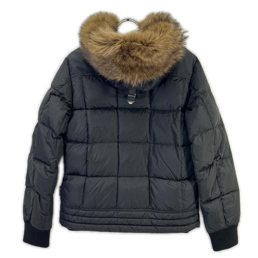 MONCLER モンクレール 10年製 ブラック RIBERA/リベラ ファー付きフーデットダウンジャケット ジャケット