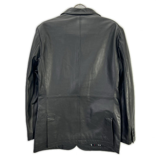 Burberry Black Label バーバリーブラックレーベル BME95-705-09 ブラック 羊革 裏地チェック3Bテーラードレザージャケット ジャケット