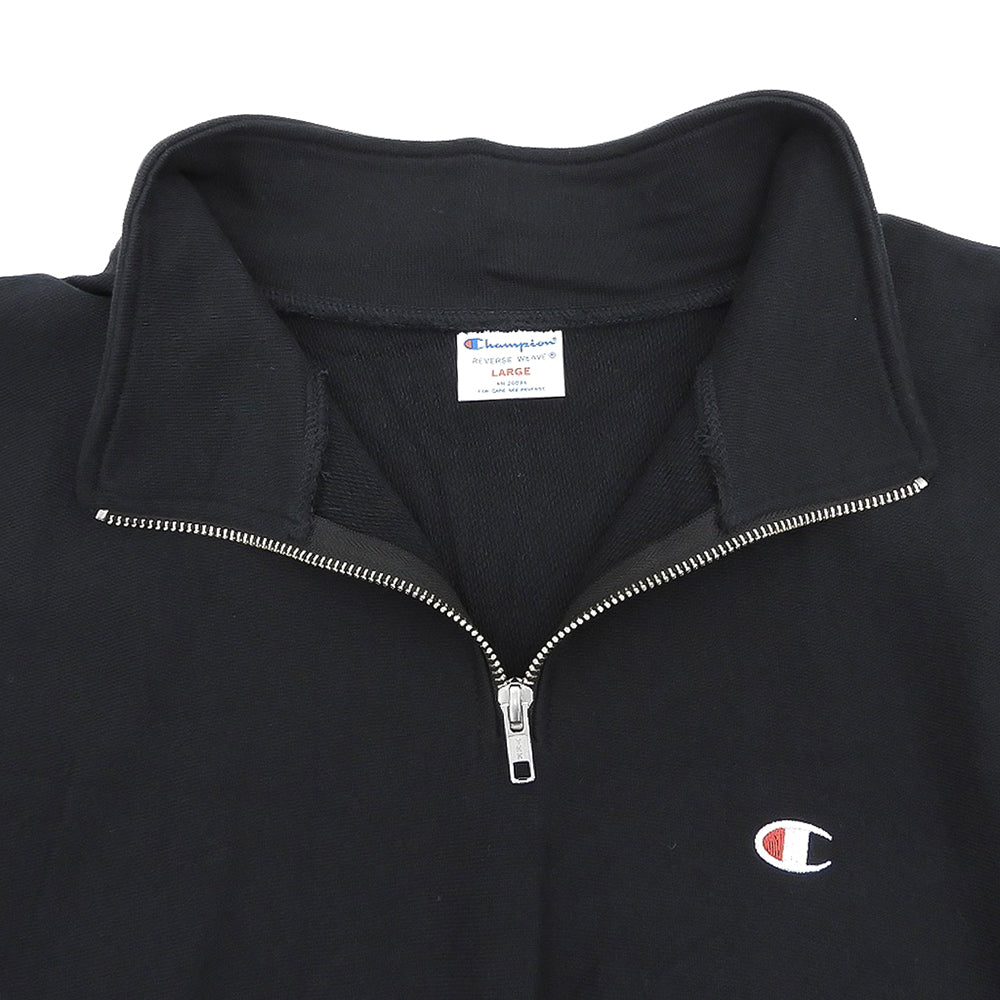 Champion チャンピオン REVERSE WEAVE HALF ZIP SWEATSHIRT プルオーバースウェット トップス メンズ ブラック L C3-Z005 トップス