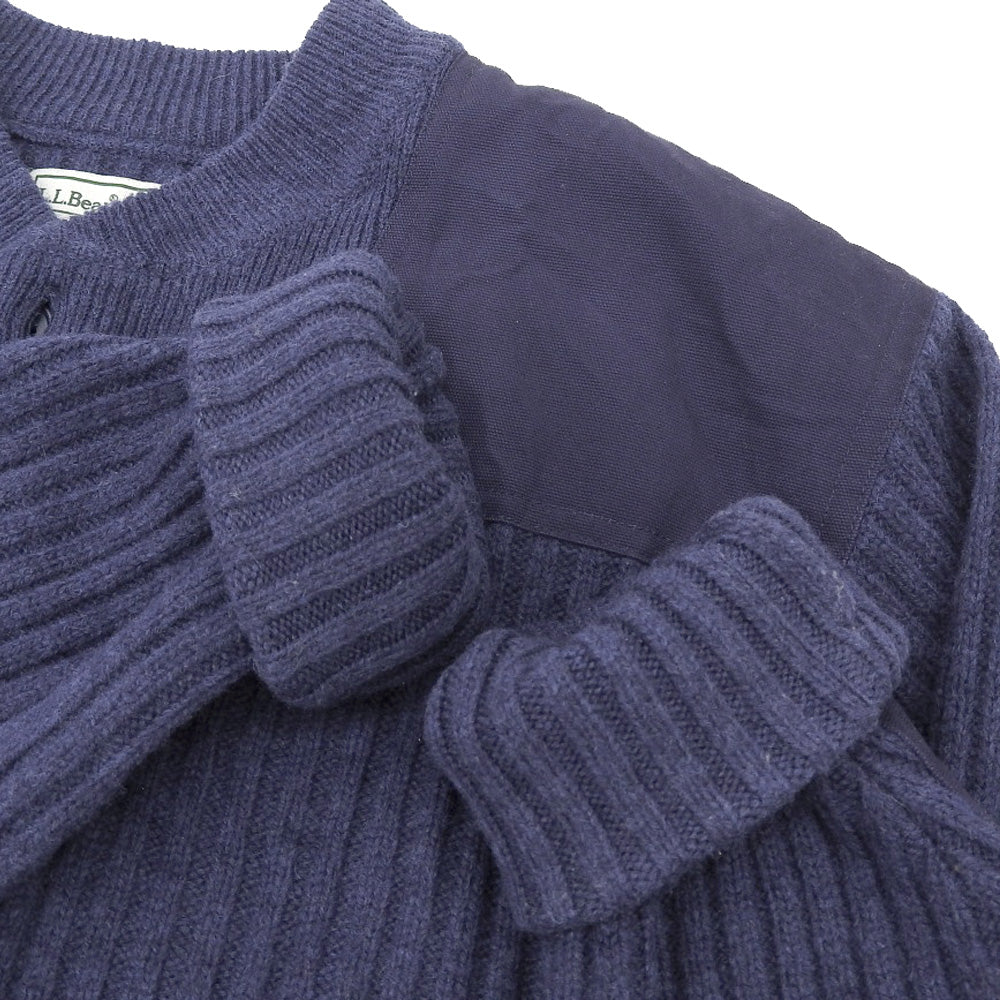L.L.Bean エルエルビーン コマンドセーター メリノウール100% ヘンリーネックニット トップス メンズ ブルー M-REG 228198 トップス