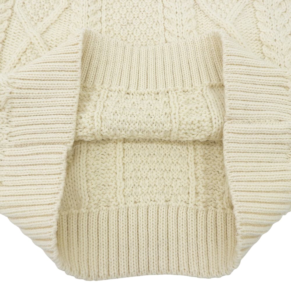 BrooksBrothers ブルックスブラザーズ 新品同様 フィッシャーマン ウール セーター トップス メンズ アイボリー M トップス