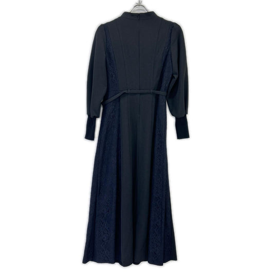 UNITED TOKYO United Tokyo 【Like new】145210001 Lace-Panelled Back-Zip Long-Sleeve Dress