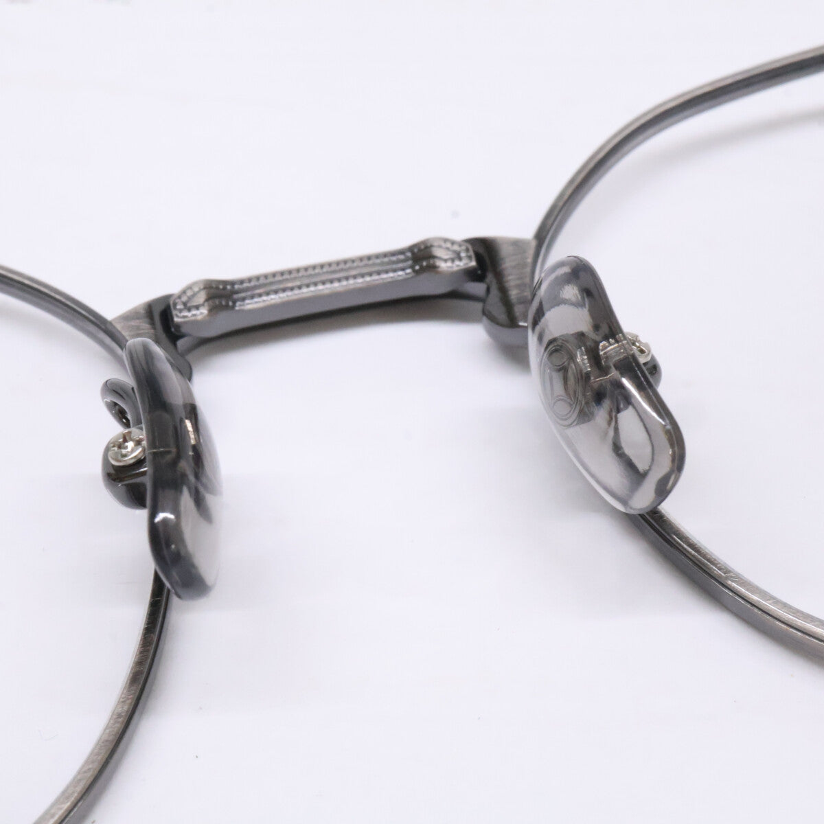 999.9 【Like New】S-955T Titanium Metal-Frame Crown Panto-Shaped Eyewear with Reverse-R Hinges