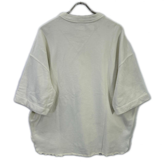 JIL SANDER+ ジルサンダープラス JPUQ707527MQ23860801 ホワイト コットン カットオフ ショートスリーブスウェット トップス