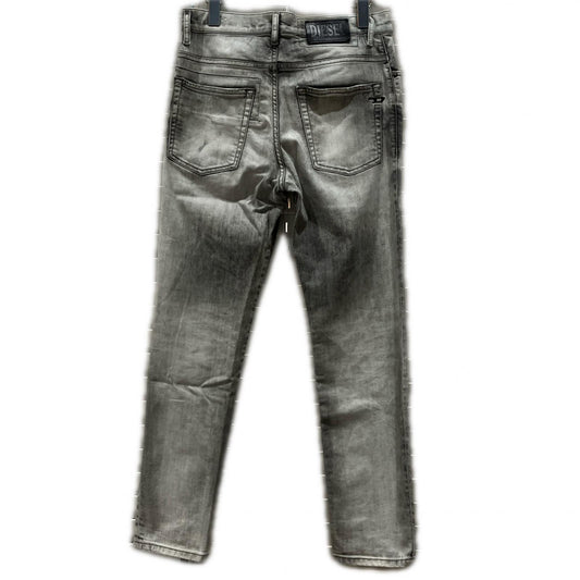 DIESEL ディーゼル ホワイト×ブラック ストレッチコットン D-FINING テーパードデニムパンツ ボトムス