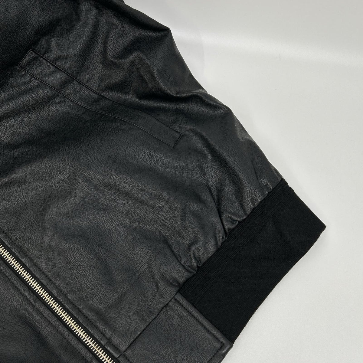 giab's ARCHIVIO ジャブスアルキヴィオ A5419 ブラック BARDI GOLD シンセティックレザー ジップアップ ブルゾン ジャケット