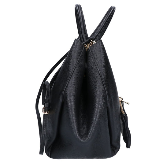 Manuel MILANO マニュエルミラノ 【美品】6367 フォルムレザー ポーチ付 2WAYショルダー トートバッグ