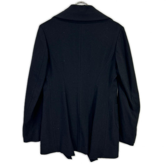YOHJI YAMAMOTO +NOIR ヨウジヤマモトプリュスノアール ND-J03-101 Black wool fishtail single-breasted jacket Jacket