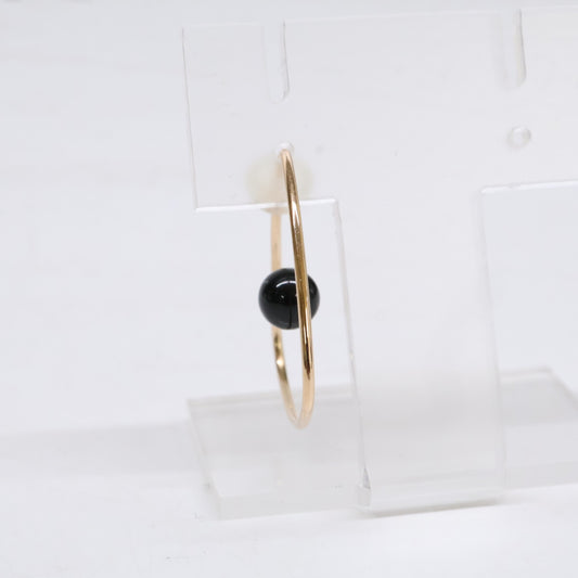 HIROTAKA ヒロタカ x styling/ スタイリング/ ホリデーコレクション OE79KCE K10 ブラックオニキス トライアングル シングル 片耳 ピアス