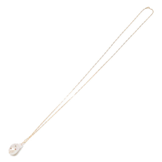 ColouR Jewelry コロル ジュエリー K18 ルビー・エメラルド・サファイア 淡水バロックパール ネックレス