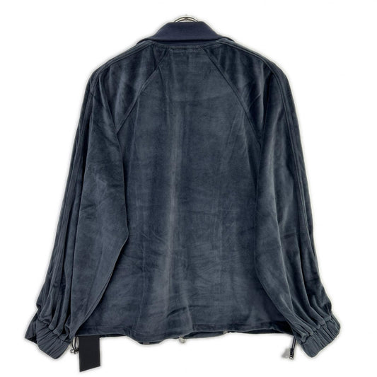 styling/ スタイリング 16WCJ254016 25年製 ダークブルー ジップアップベロアブルゾン ジャケット