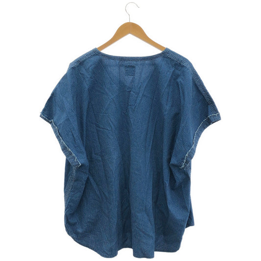 Porter Classic ポータークラシック インディゴ コットン 刺し子 SASHI DOT PONCHO TEE ポンチョ トップス